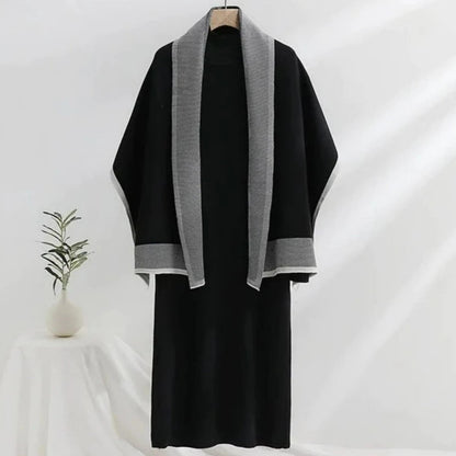 Boulve Statement Winter Dress With Stole