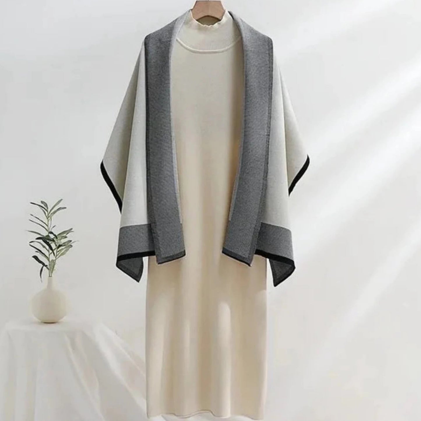 Boulve Statement Winter Dress With Stole
