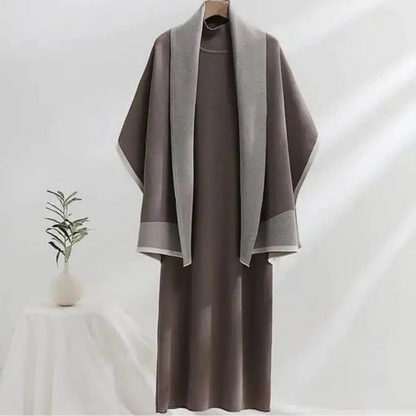 Boulve Statement Winter Dress With Stole