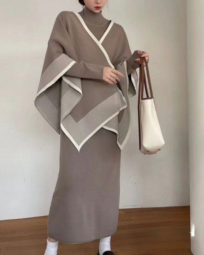 Boulve Statement Winter Dress With Stole