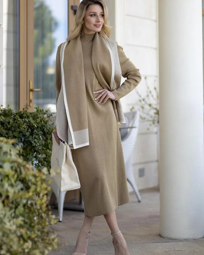 Boulve Statement Winter Dress With Stole