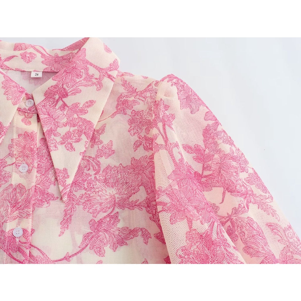 Cleopatra Smock Floral Shirt