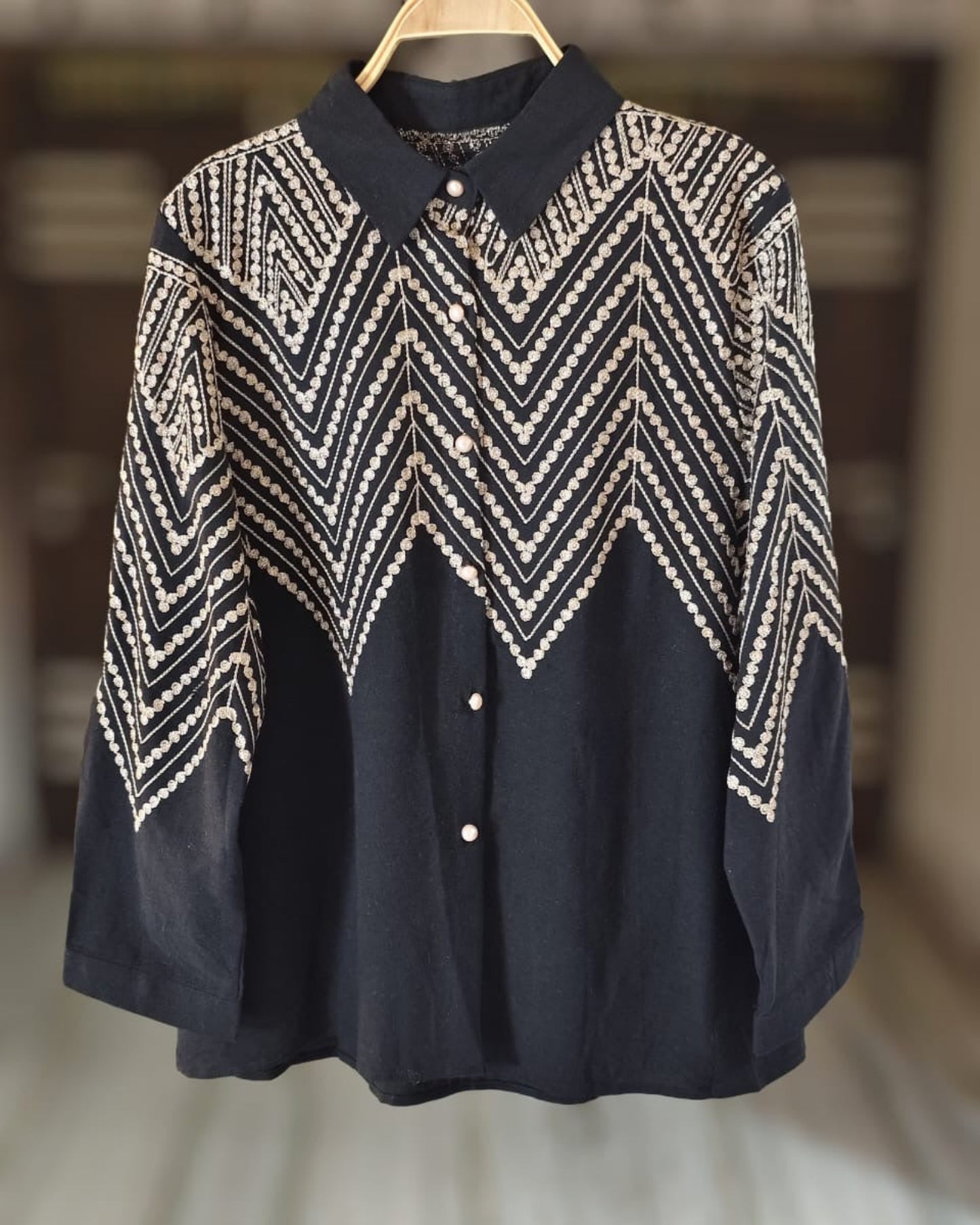 Chevron Embroidered Charm Shirt