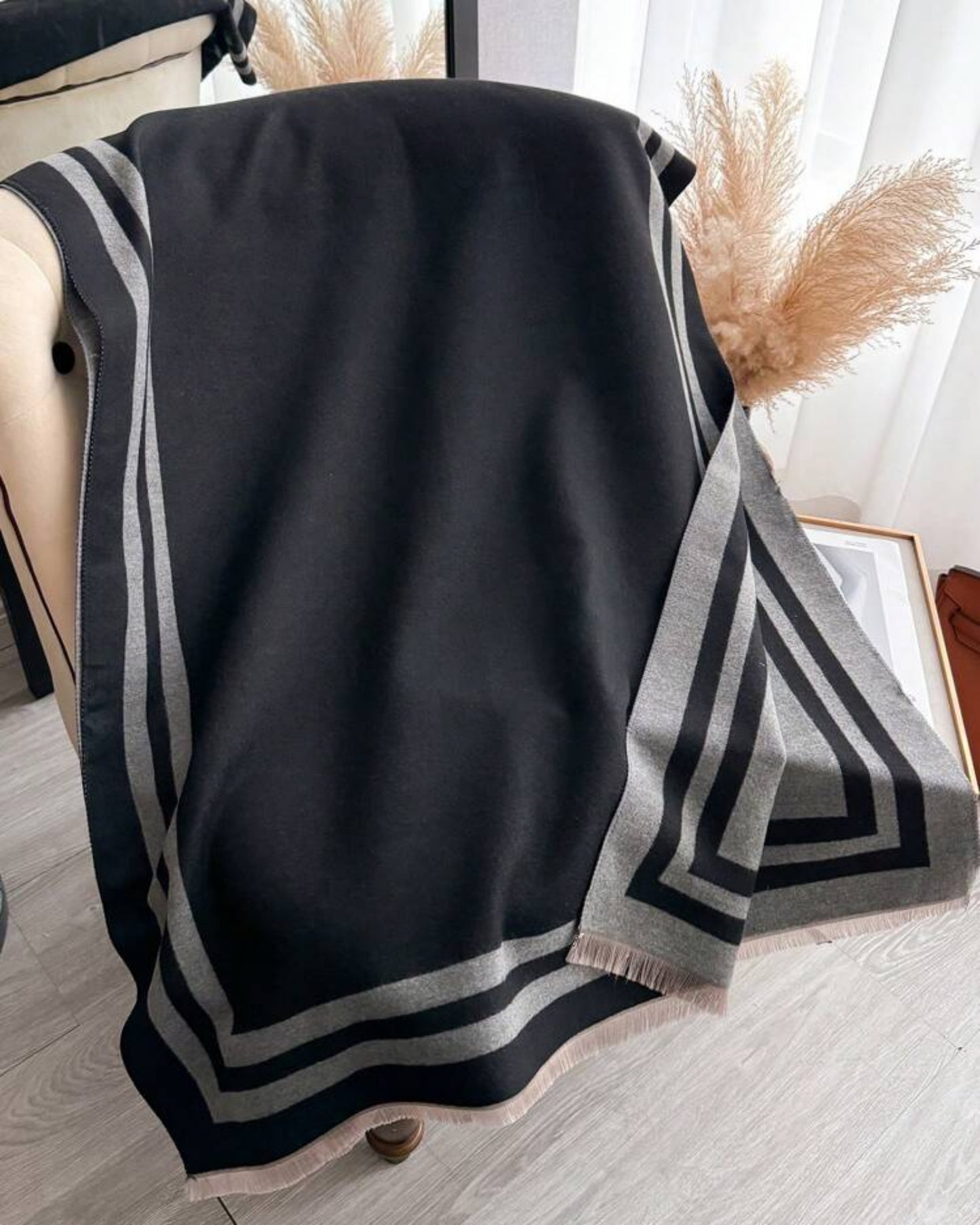 Cozyzone Classic Striped Knit  Scarf Shawl