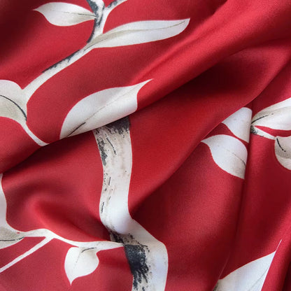 Crimson Cascade Floral Scarf