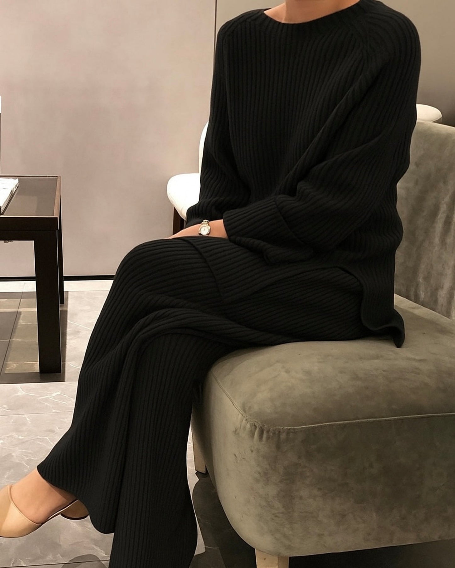 Dart Ribbed Co Ord Set