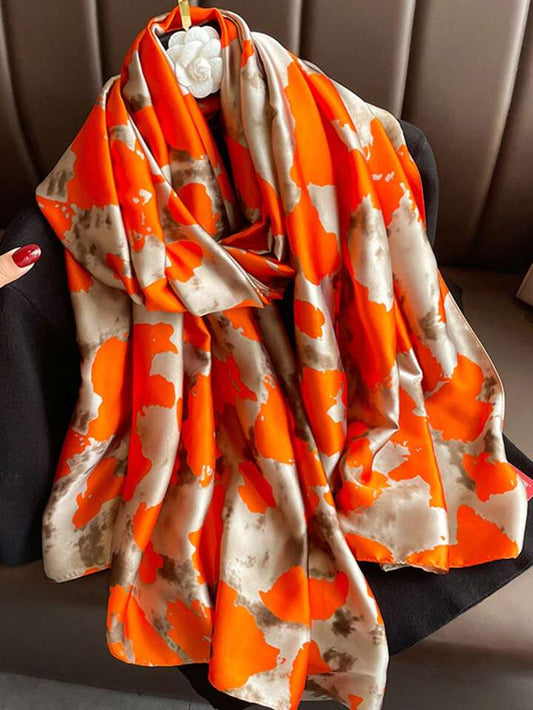 Mich Sunburn Saffron Satin Stole