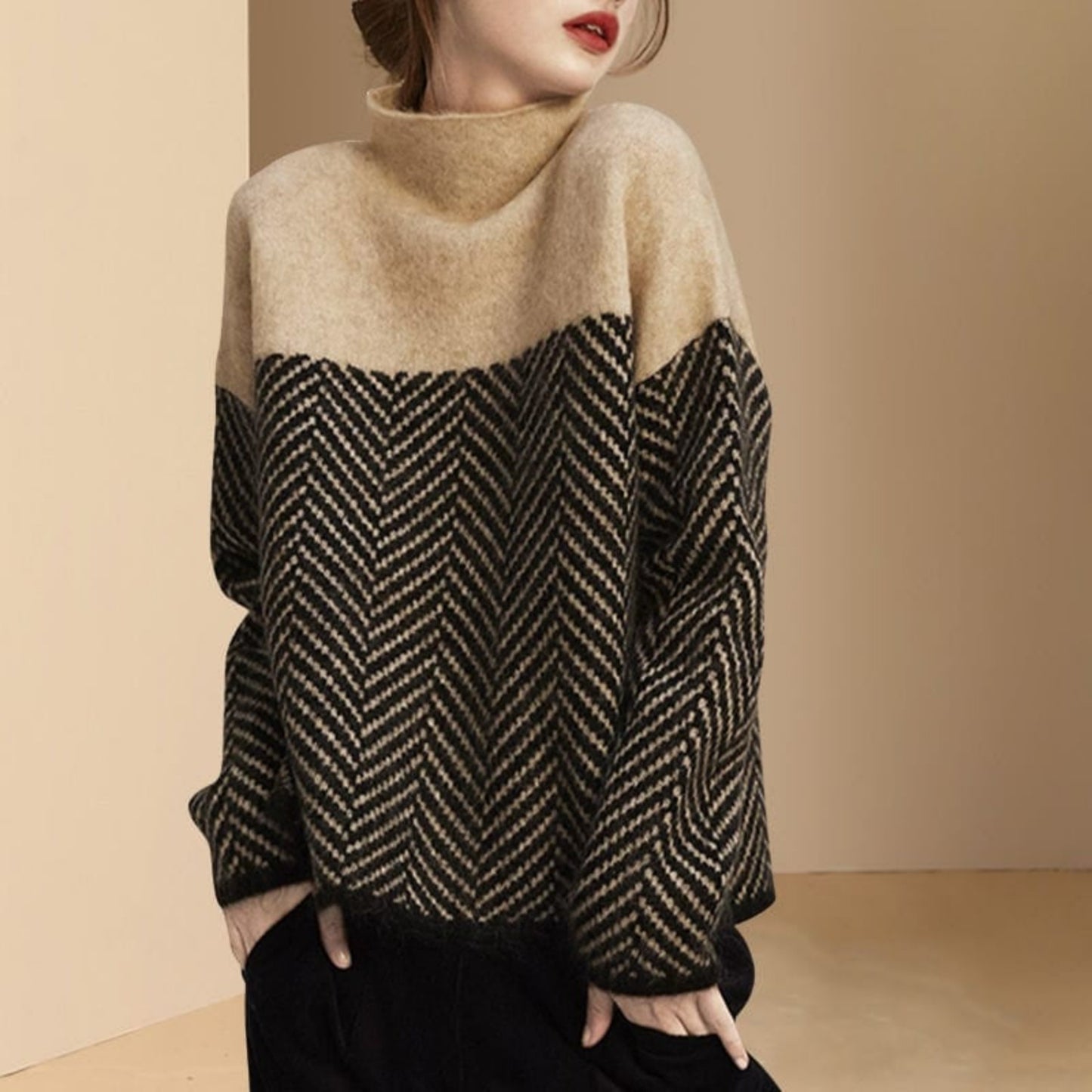 Jinx Turtle-Neck Oversized Pullover