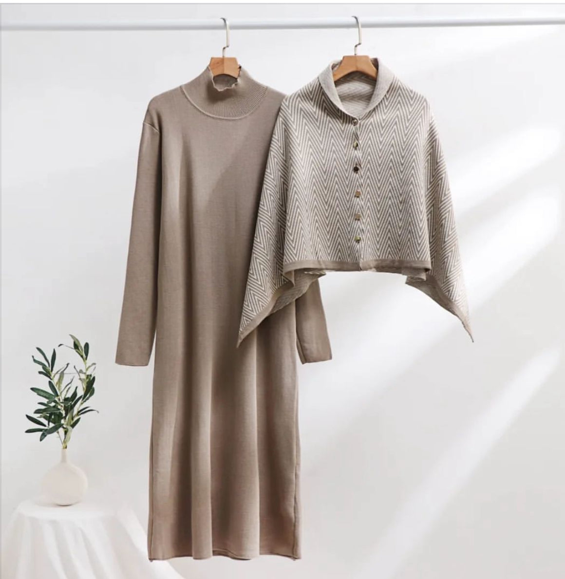 Florric Statement Winter Dress With Cape