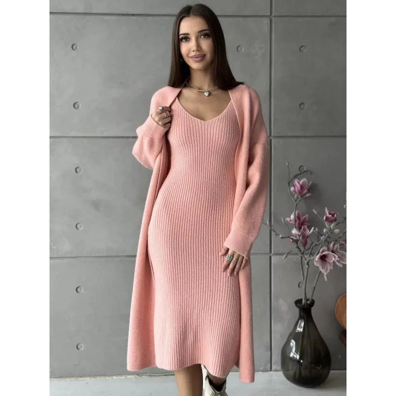 Phoni Winter Dress With Shrug