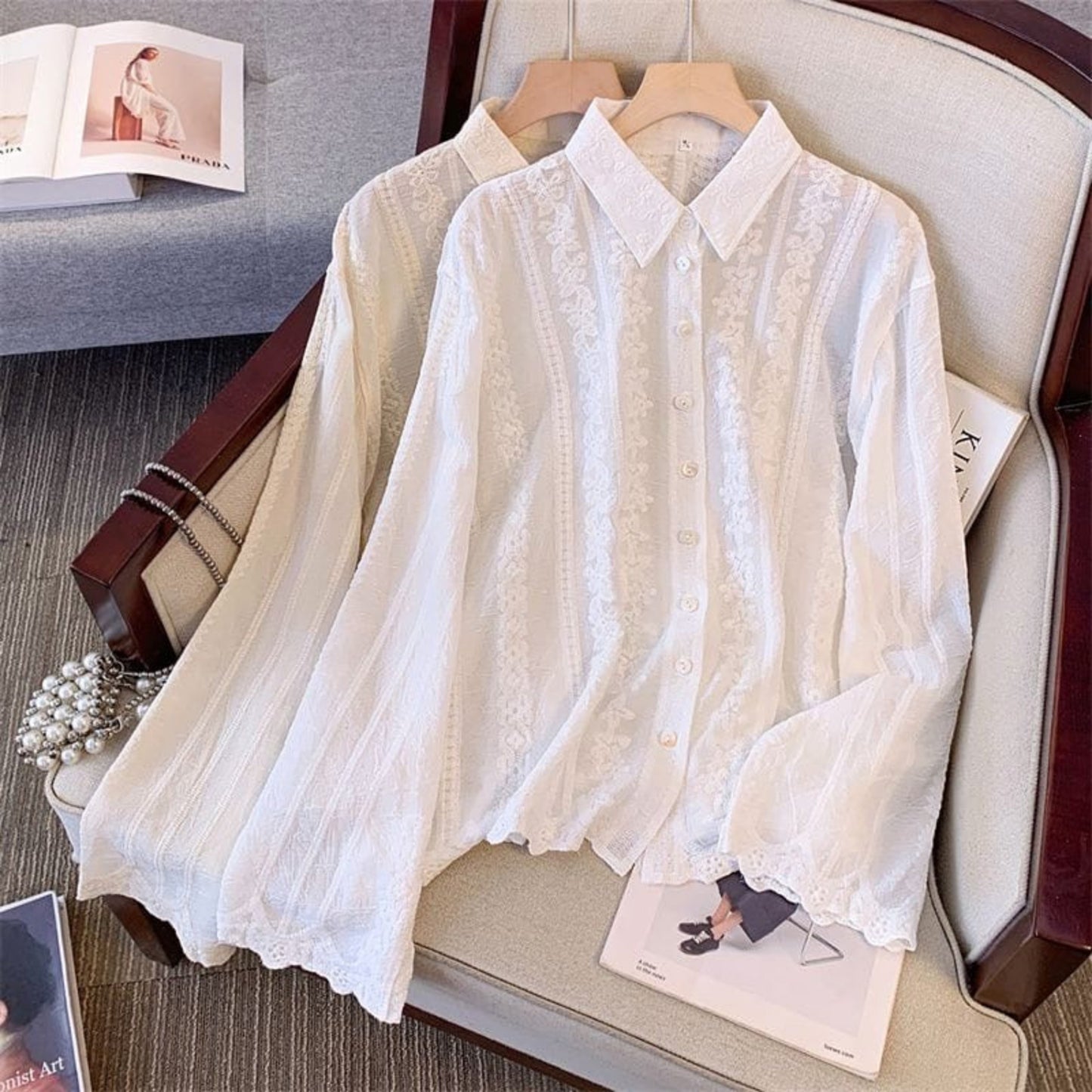 Ethereal Lace Whisper Shirt