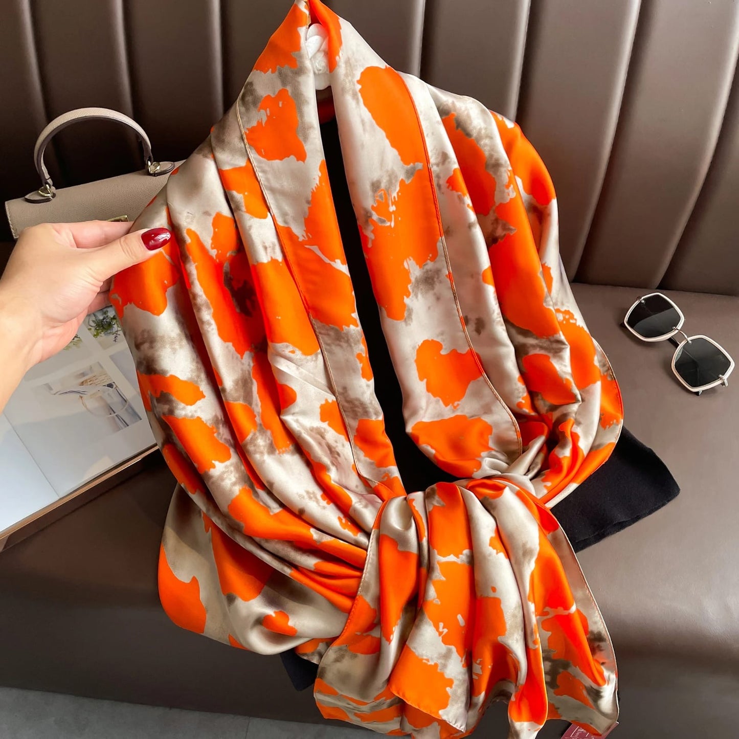 Mich Sunburn Saffron Satin Stole