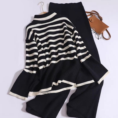 Minaz Striped Knitted Co Ord Set