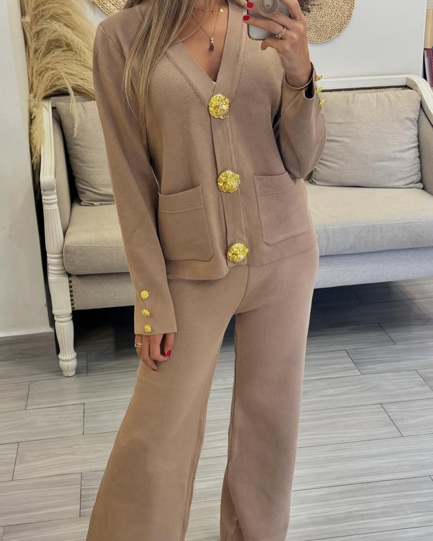 Golden Grace Knit Co-ord Set