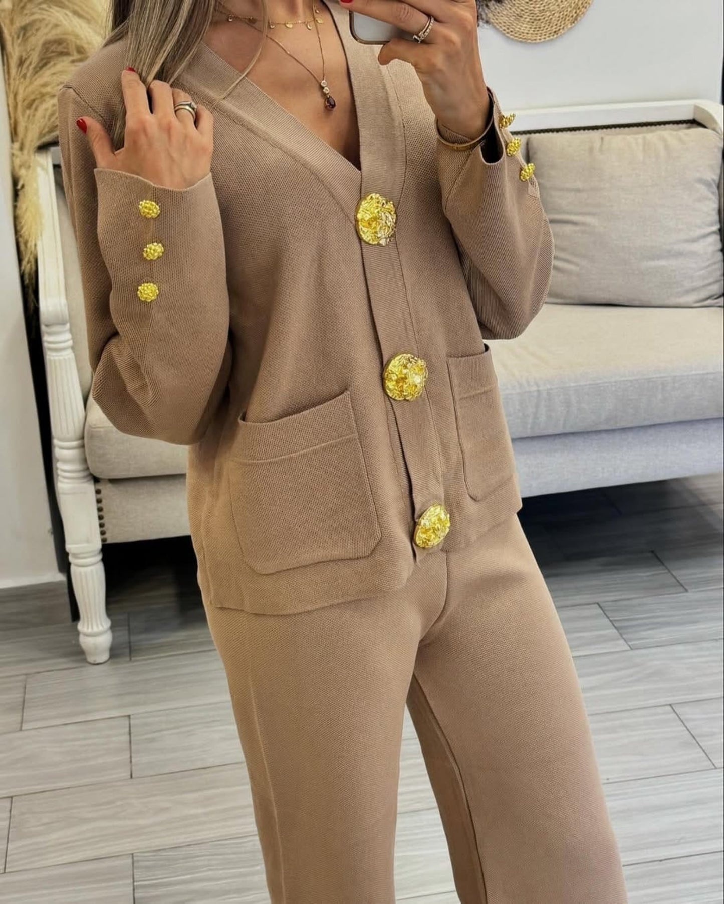 Golden Grace Knit Co-ord Set