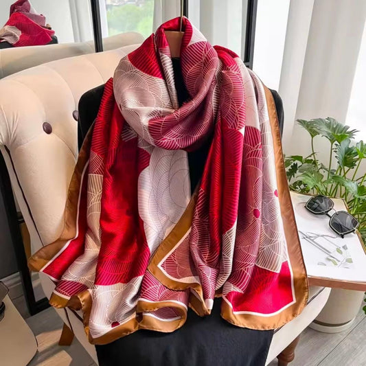Hafi Elegant Floral Silk Scarf