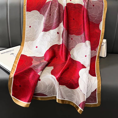 Hafi Elegant Floral Silk Scarf