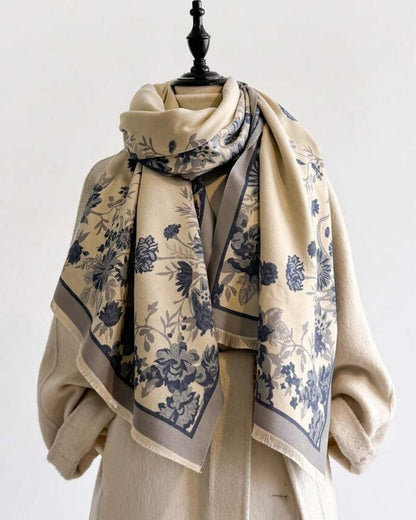 Heritage Meadow Toile de Jouy Inspired Scarf