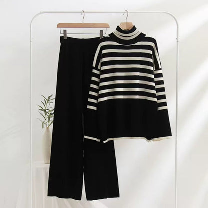 Minaz Striped Knitted Co Ord Set