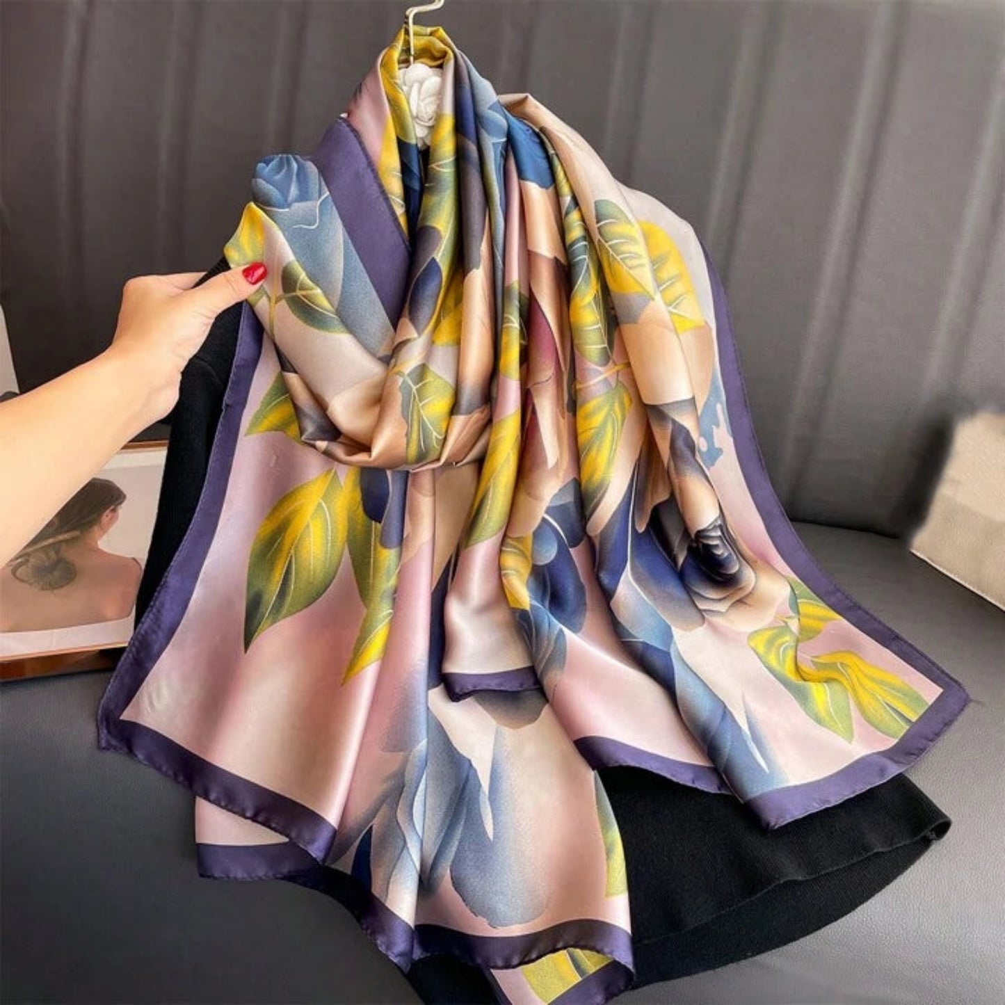 Leni Floral Silk Stole