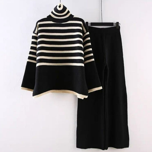 Minaz Striped Knitted Co Ord Set