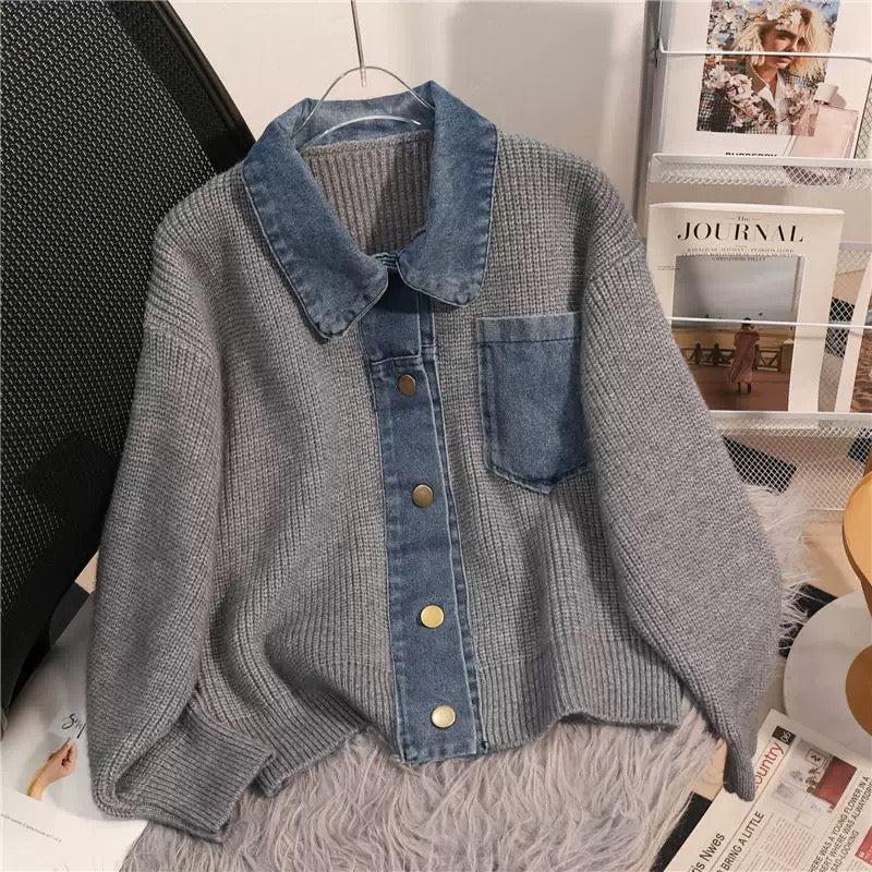 Kever Denim Detailed Sweater