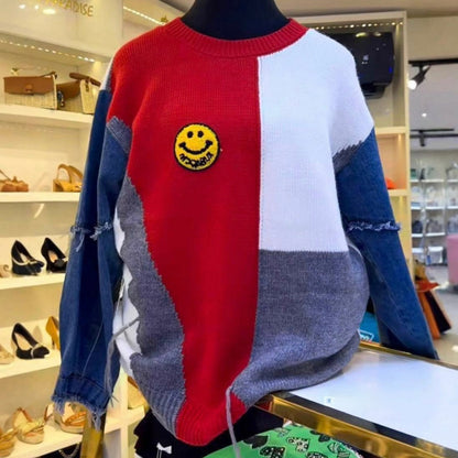 Javiour Smiley Oversized Pullover