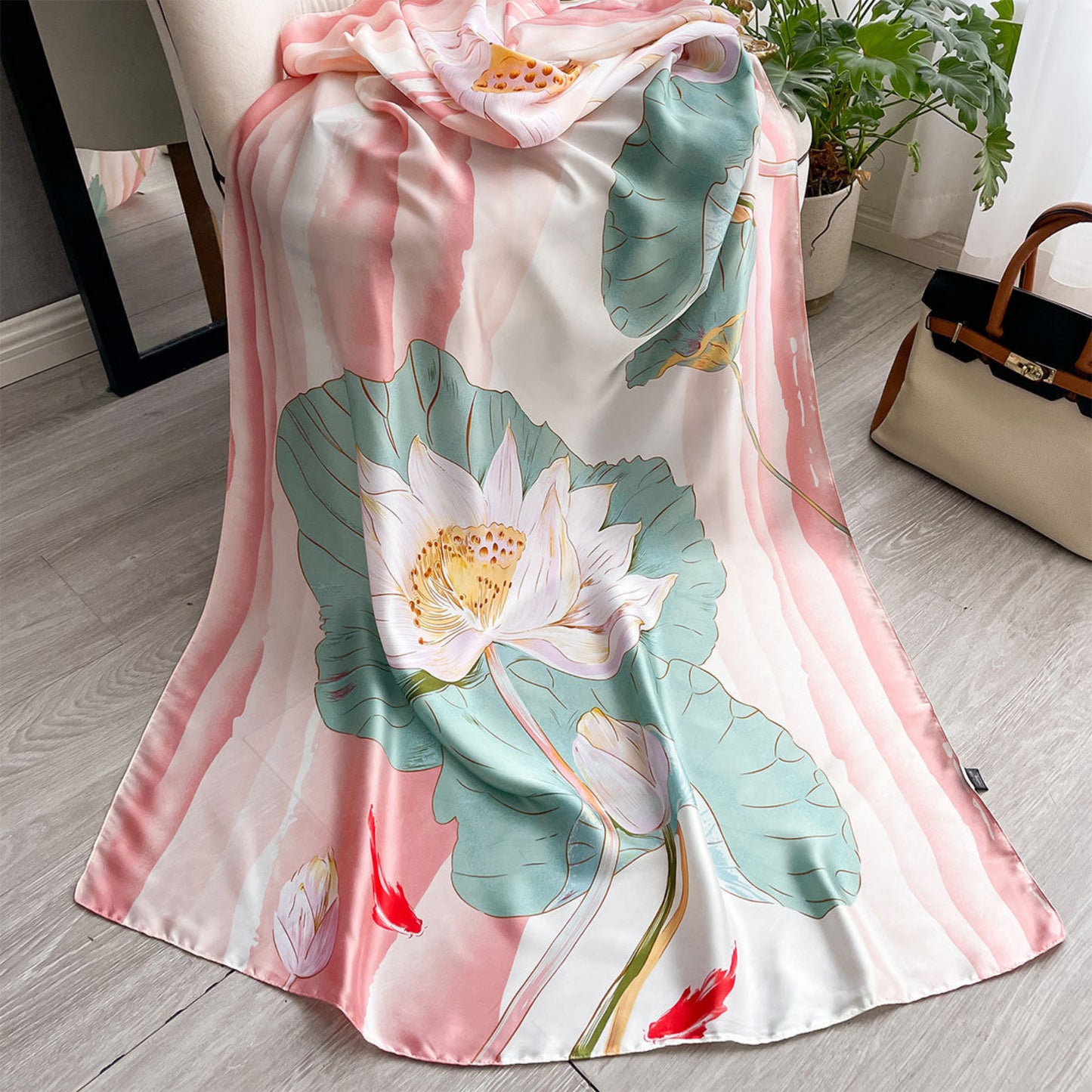 Lotus Bloom Luxe Silk Stole