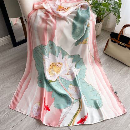 Lotus Bloom Luxe Silk Stole