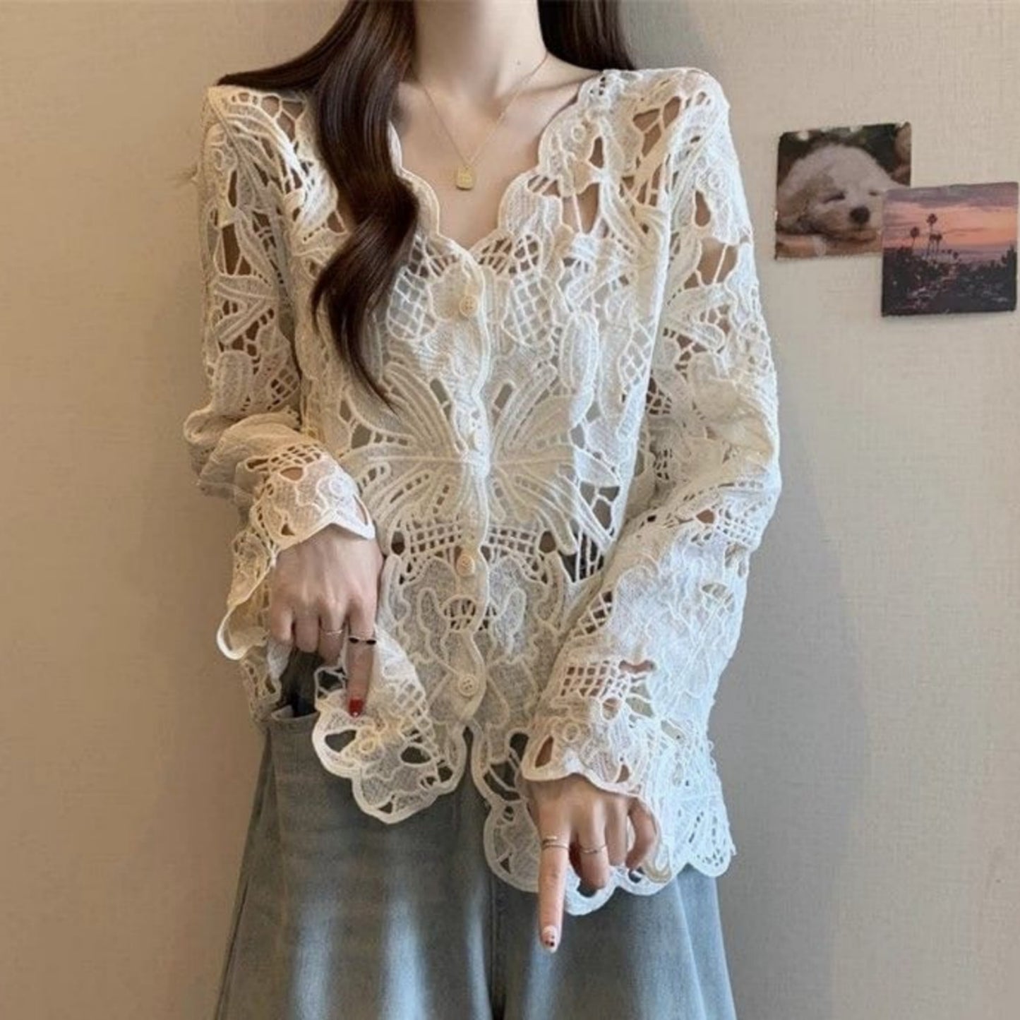 Luna Veil Lace Shirt