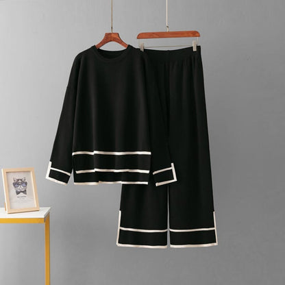 Luxury Contrast-Trim Loungewear