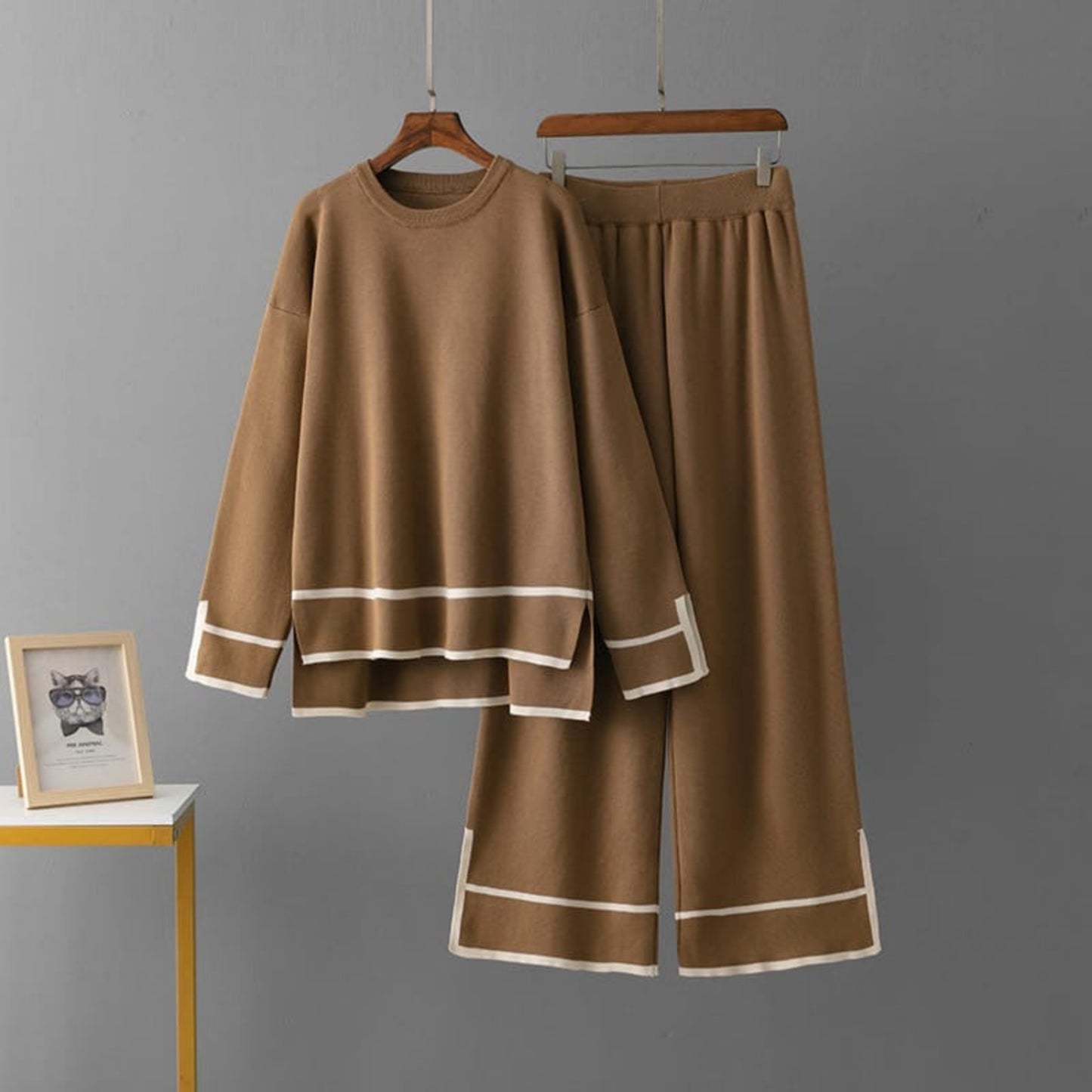 Luxury Contrast-Trim Loungewear