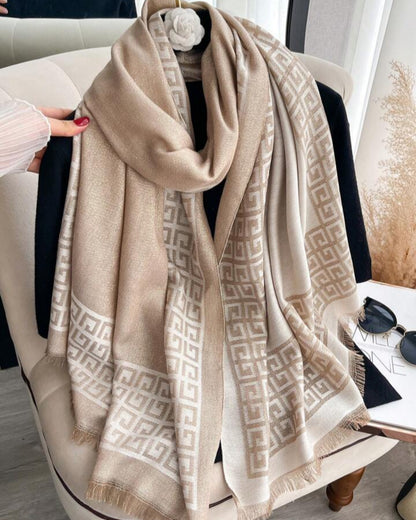 Metallic Weave Monogram-Style Wrap