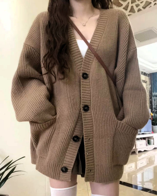 Mocha Cozy Knit Cardigan