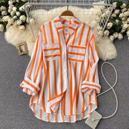 Siam Striped Oversized Shirts