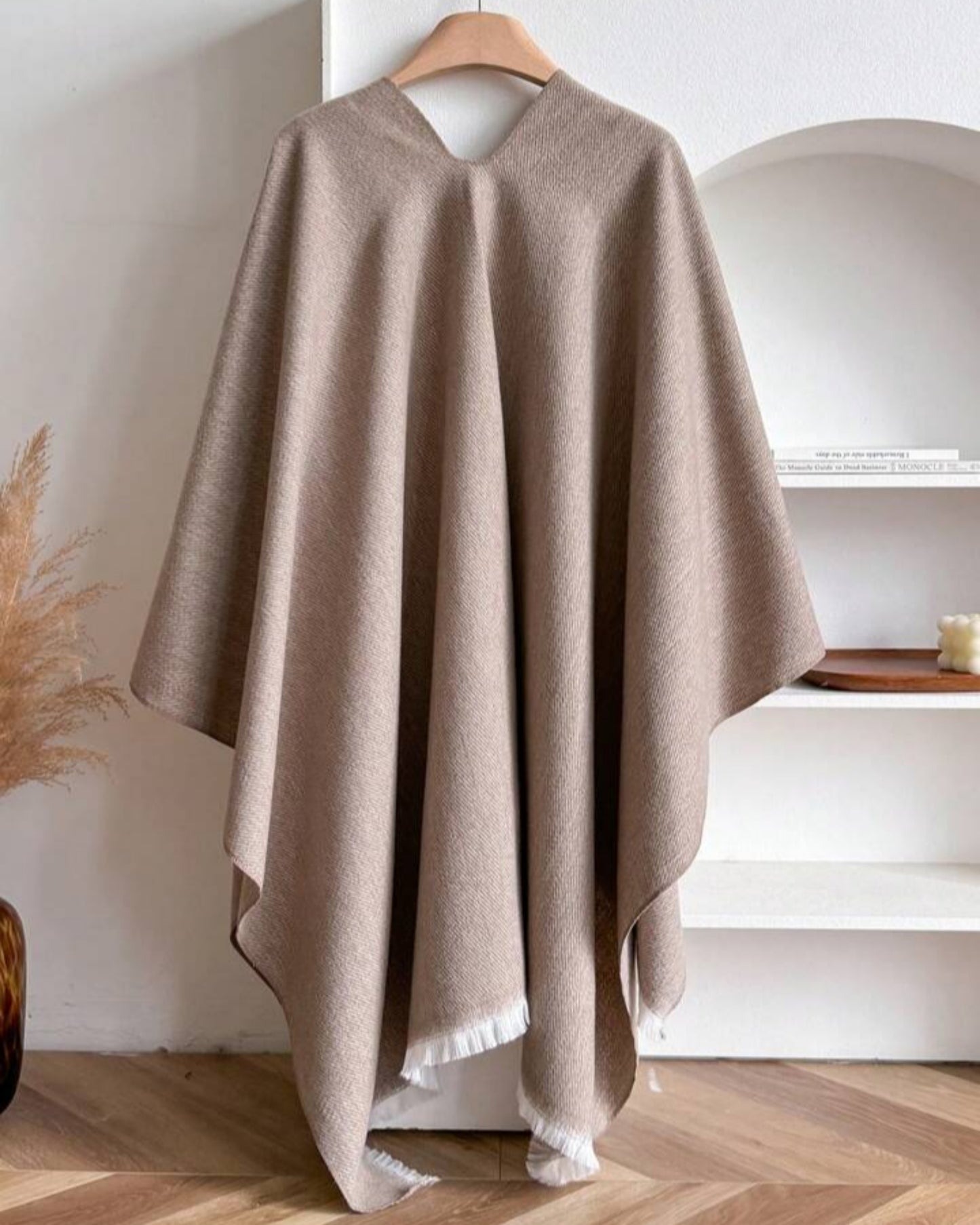 The Cozy Chevron Knit Wrap with Fringe