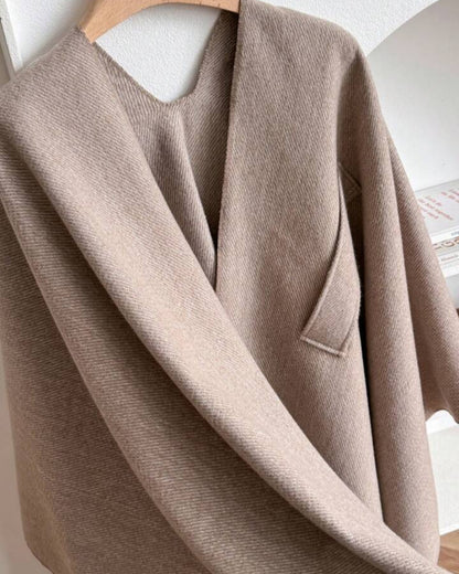 The Cozy Chevron Knit Wrap with Fringe