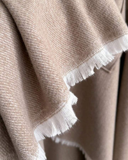 The Cozy Chevron Knit Wrap with Fringe
