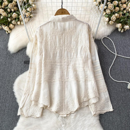 Whispered Petals Lace Shirt