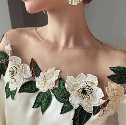 Veiara Floral Silk Top