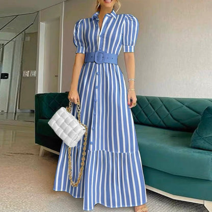 Zetzy striped high waist dress